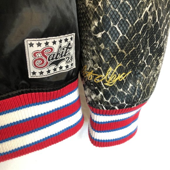 RARE Sabit NYC Snake Sleeve Varsity Jacket XXL - Picture 4 of 9
